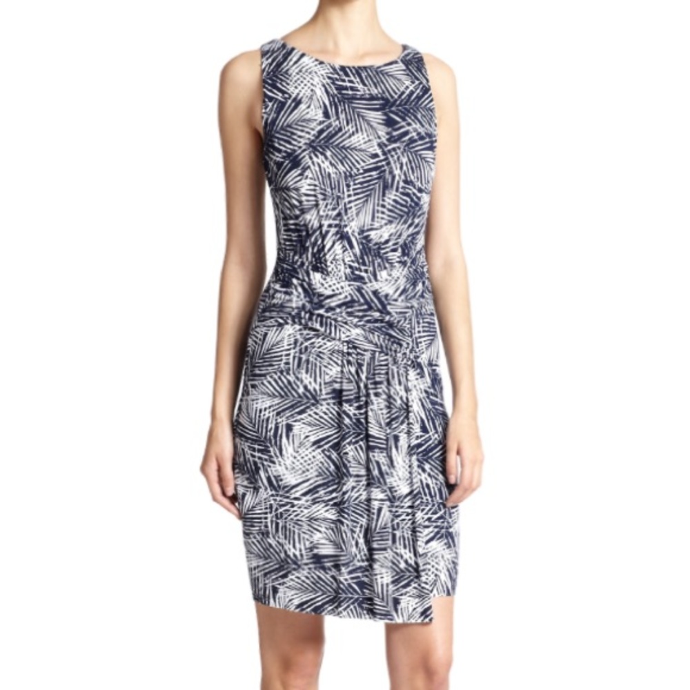 NWT Bailey 44 Palm Print Jersey Dress